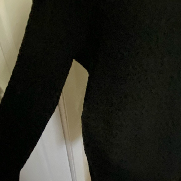 Lands' End Black Cotton Cable Knit Casual Office Holiday Turtleneck Sweater-1X - Picture 5 of 14